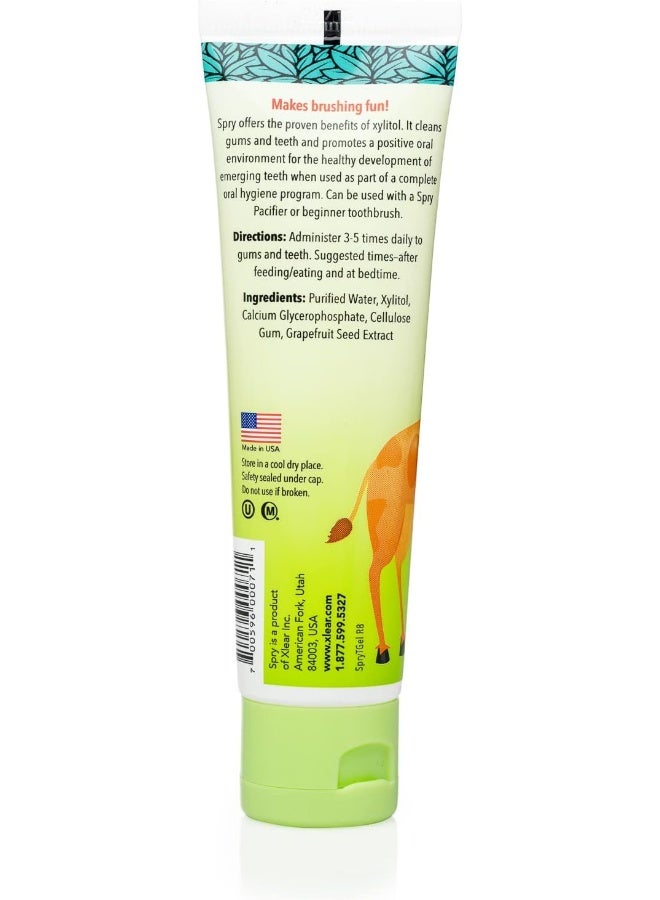 Spry Xlear - Kid's Tooth Gel with Xylitol, Original Flavor 2 oz Tube,Pk of 4 - Image 3